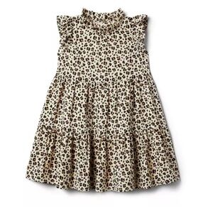 Janie & Jack Leopard Ruffle Dress Size 5
